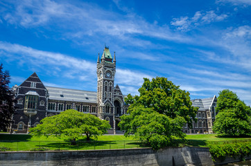 The University of Otago Registry Building, also known as the Clocktower Building
