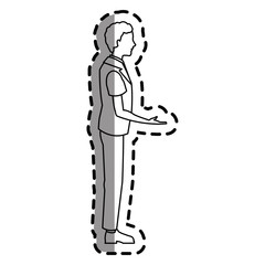 Man cartoon icon. Male avatar person people and human theme. Isolated design. Vector illustration