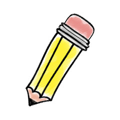 Pencil draw utensil icon vector illustration graphic design