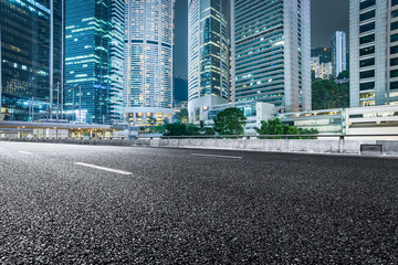Traffic road in downtown of Hong Kong,China.