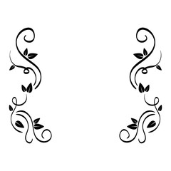 Decorative flowers frame icon vector illustration graphic design