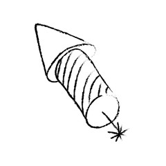 Isolated firework rocket icon vector illustration graphic design
