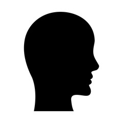 Human head silhouette icon vector illustration graphic design