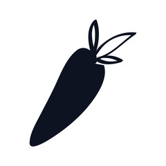Fresh carrot vegetable icon vector illustration graphic design