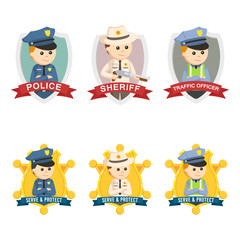 officer logo emblem set