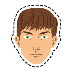 Man cartoon icon. Male avatar person people and human theme. Isolated design. Vector illustration