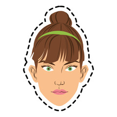 Woman cartoon icon. Girl female avatar person people and human theme. Isolated design. Vector illustration