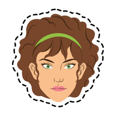 Woman cartoon icon. Girl female avatar person people and human theme. Isolated design. Vector illustration