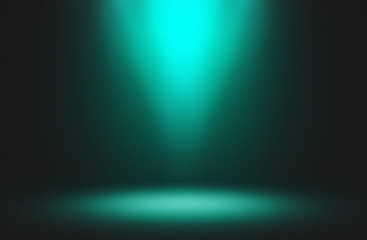 Blue spotlight stage studio backdrop.