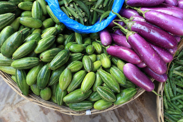 fresh vegetables selling at the street shop