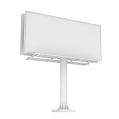 Fototapeta premium Rendering of white blank billboard