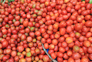 fresh tomato selling at street shop in nepal