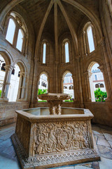 Fototapeta na wymiar Alcobaca monastery (Mosteiro de Santa Maria de Alcobaca). Unesco world heritage. Alcobaca. Portugal