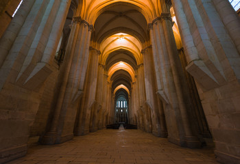 Fototapeta premium Alcobaca monastery (Mosteiro de Santa Maria de Alcobaca). Unesco world heritage. Alcobaca. Portugal