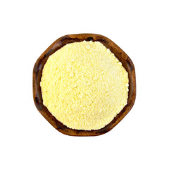 Flour corn in bowl top
