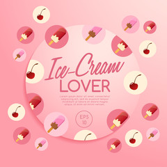 Ice-cream Elements : Vector Illustration 