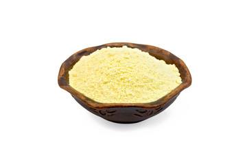 Flour corn in bowl