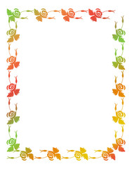 Beautiful floral frame with gradient fill.