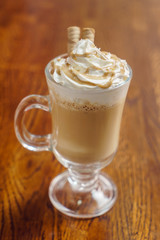 hot chocolate with whipped cream