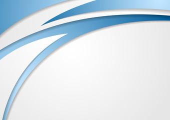 Abstract blue grey waves corporate background