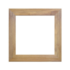 Old wooden frame isolated.