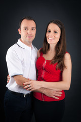 Beautiful couple doing different expressions in different sets of clothes: love