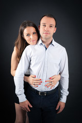 Beautiful couple doing different expressions in different sets of clothes: love