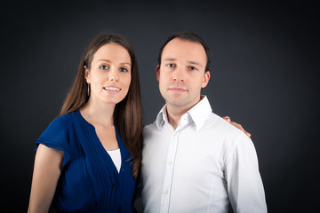 Beautiful couple doing different expressions in different sets of clothes: love