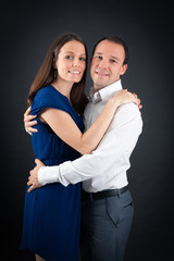 Beautiful couple doing different expressions in different sets of clothes: love