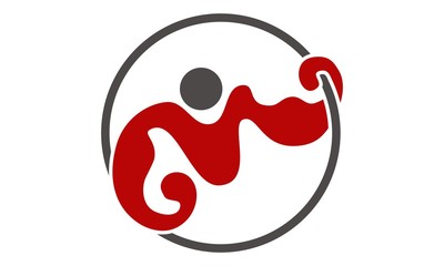 Initial Letter M Muscle Fitness