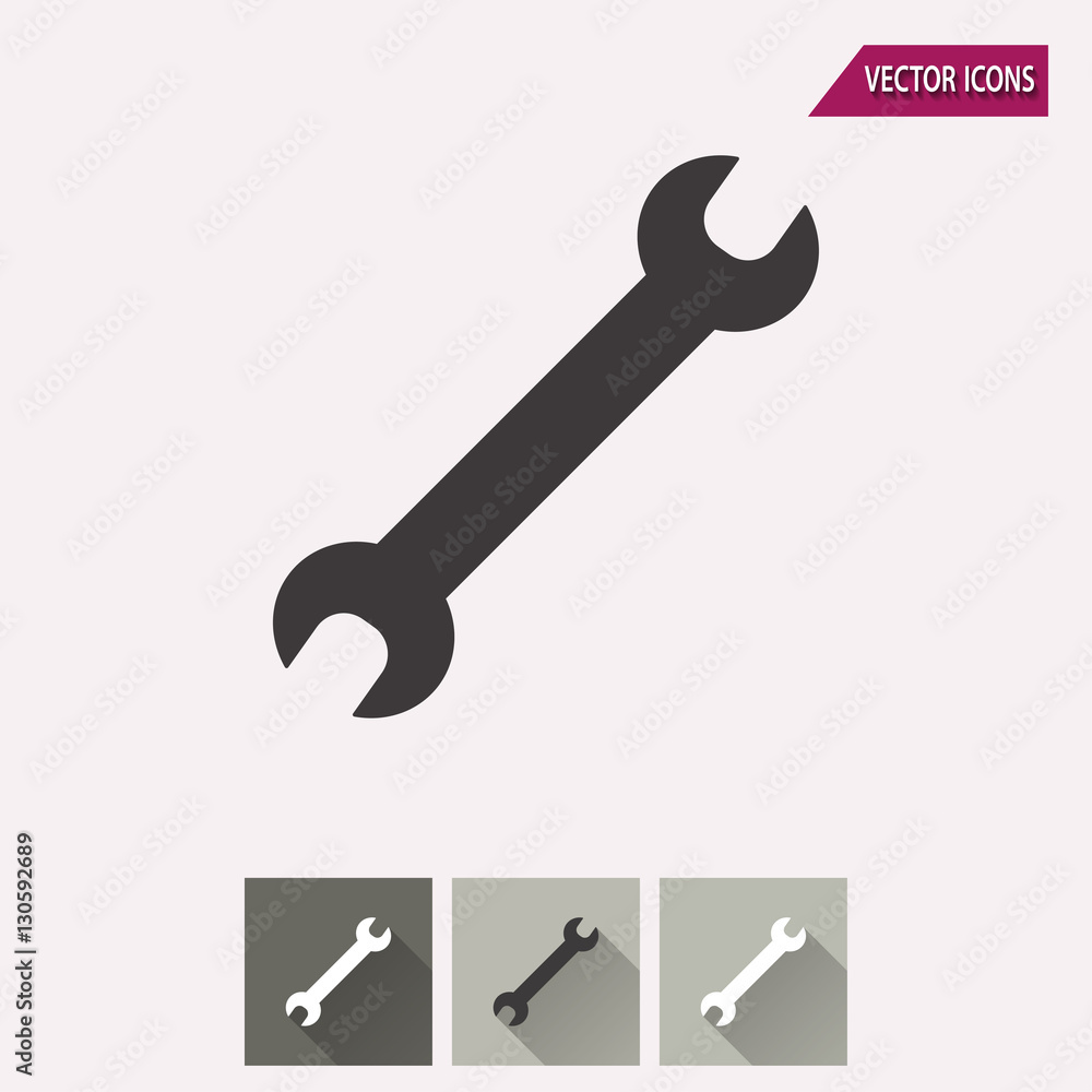 Wall mural wrench - vector icon.