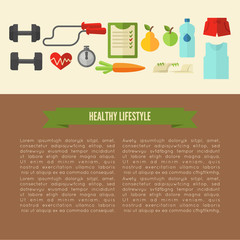 Healthy lifestyle. Vector wellness concept