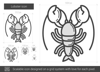 Lobster line icon.