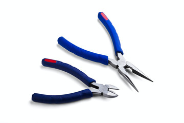 Wire cutting and flat-nose pliers