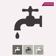 Faucet - vector icon.
