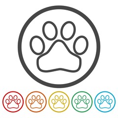 Paw Sign - illustration icon 