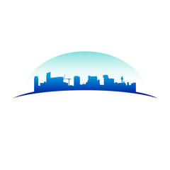 Obraz premium Cityscape Skyline Curved