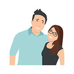 Fototapeta premium couple character avatar