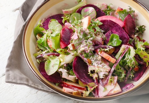 Closeup of Fresh Beet Salad.