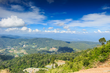 Obraz premium 2016/12/01 タイチェンマイ風景山 田舎 空