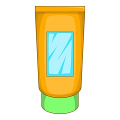 Cream tube icon. Cartoon illustration of cream tube vector icon for web design