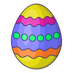 Easter egg icon. Cartoon illustration of easter egg vector icon for web design