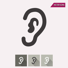 Fototapeta premium Ear - vector icon.
