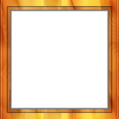 Square wooden frame. Illustration