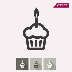 Cake - vector icon.