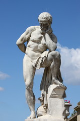 Statue in Luxembourg garden. Paris, France