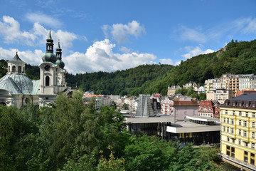 Blick auf Karlovy Vary / Karlsbad in Tschechien