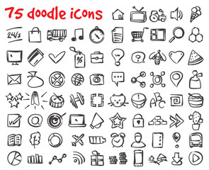 vector doodle icons set