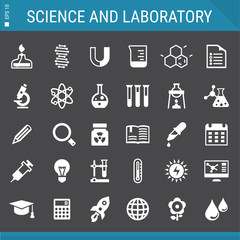 Science and Laboratory icon set