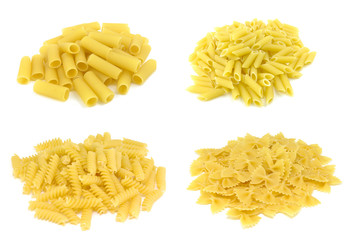 Pasta mix, isolated on white background
